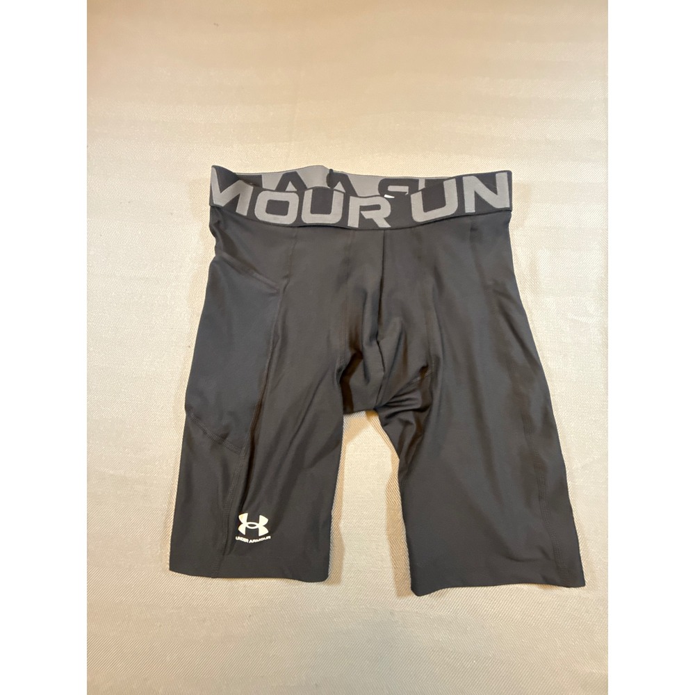 Under Armour HeatGear Compression Shorts Black Training Athletic Large NEW 2215 - Picture 2 of 9